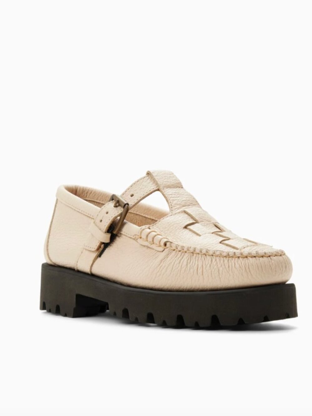 BASS Women's Mary Jane Fisherman Super Lug in Offwhite - Picture 5 of 10